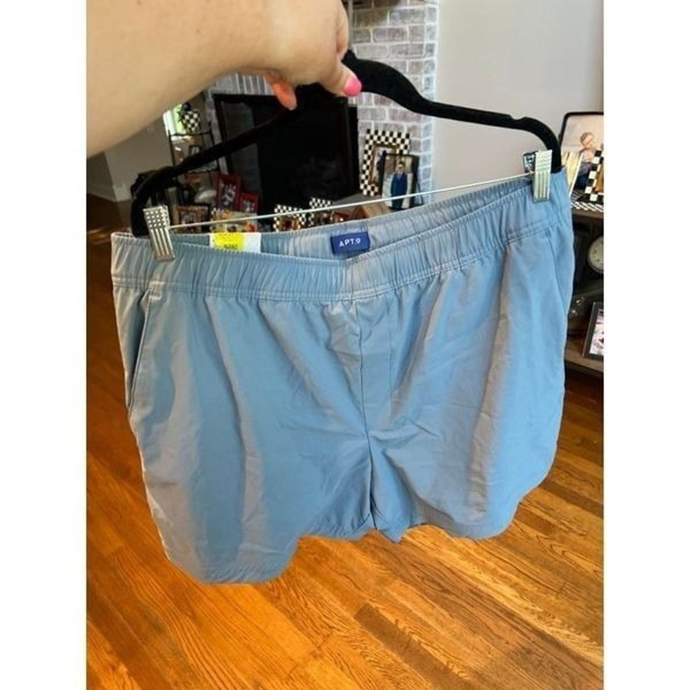 New Men's Apt.9 Premier Flex Shorts Pull-on/Drawstring/Pockets blue XL
